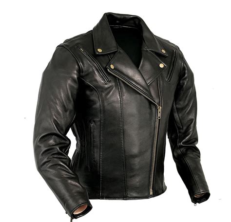 Veste de motard en cuir grainé avec fermetures à glissière